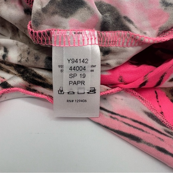 Venus XS Animal Print Sleeveless Top Pink Brown Beaded Detail Crisscross Back - Picture 7 of 11